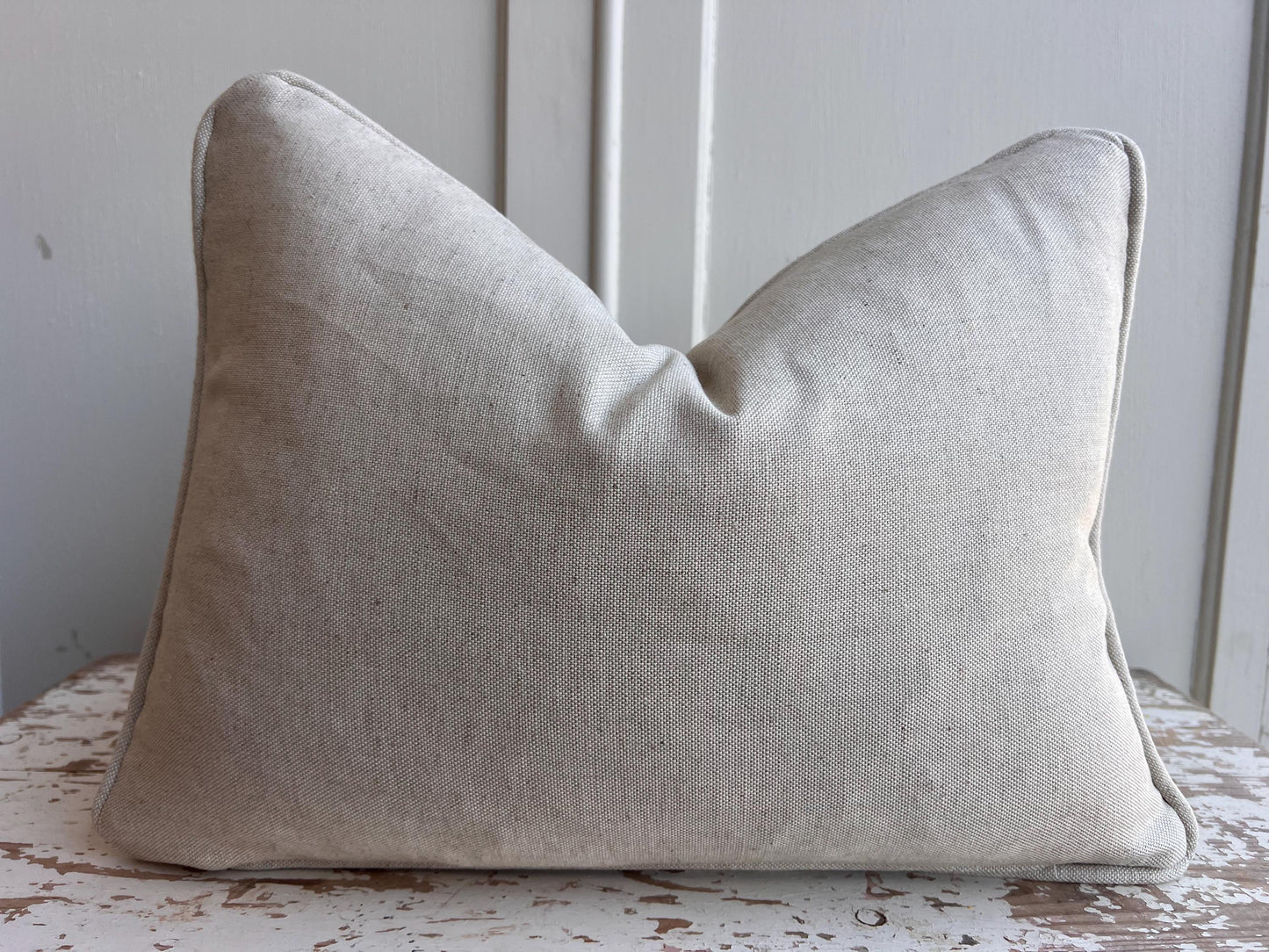 Cushions made in Fermoie Savernake Linen Cushion Cover Pale Pink Designer Pillow