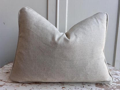 Cushions made in Fermoie Savernake Linen Cushion Cover Pale Pink Designer Pillow