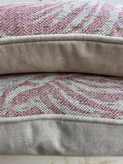 Cushions made in Fermoie Savernake Linen Cushion Cover Pale Pink Designer Pillow
