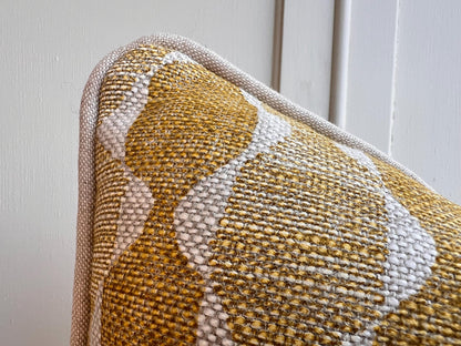 Fermoie Whittle Cushion Cover Luxury Rich Raspberry Yellow Linen Throw Pillow