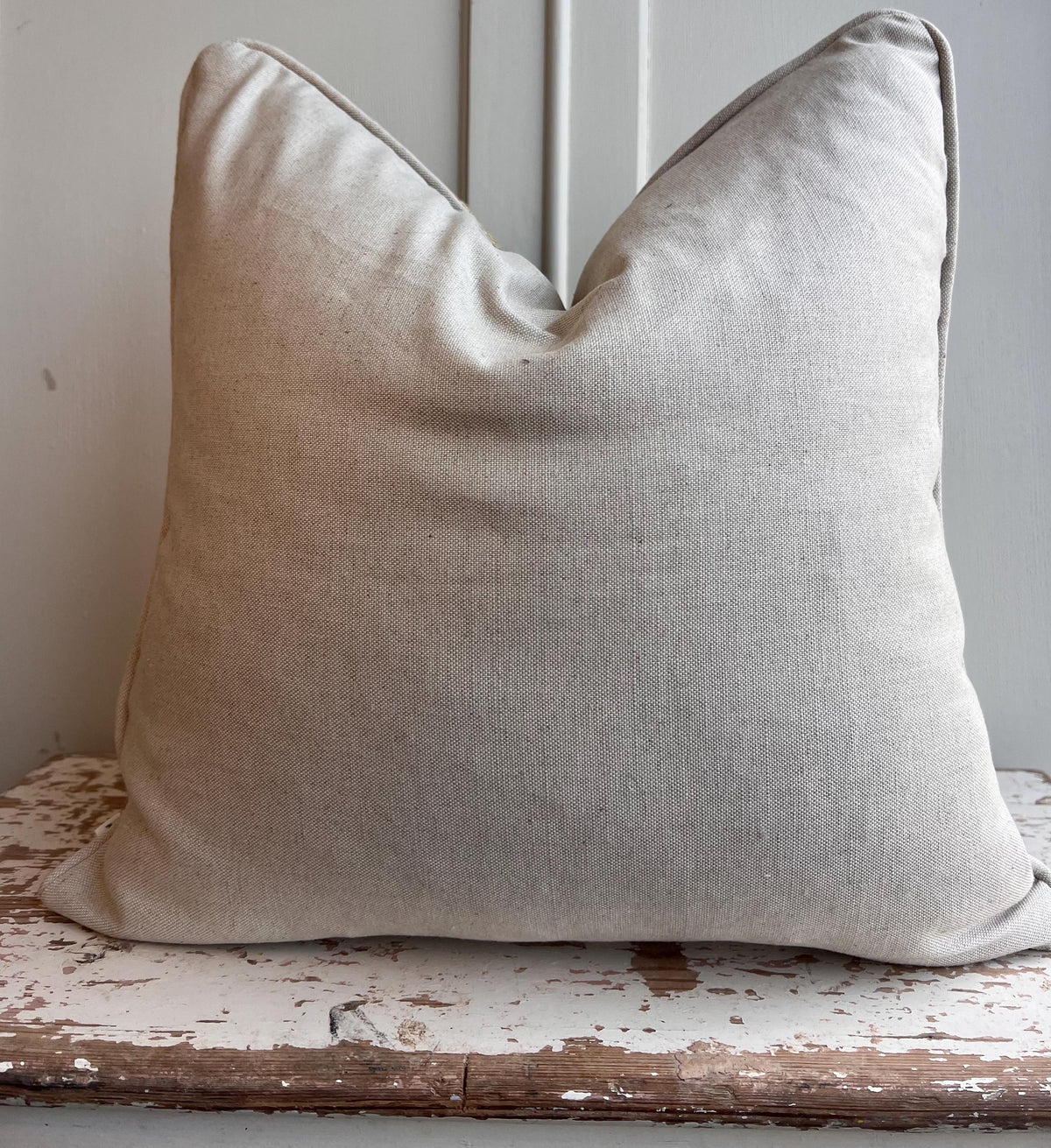 Fermoie Whittle Cushion Cover Luxury Rich Raspberry Yellow Linen Throw Pillow
