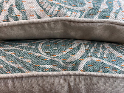Cushions Made in Fermoie Savernake Fabric Designer Decorative Rich Green Linen Cushion Pillow Throw Cover