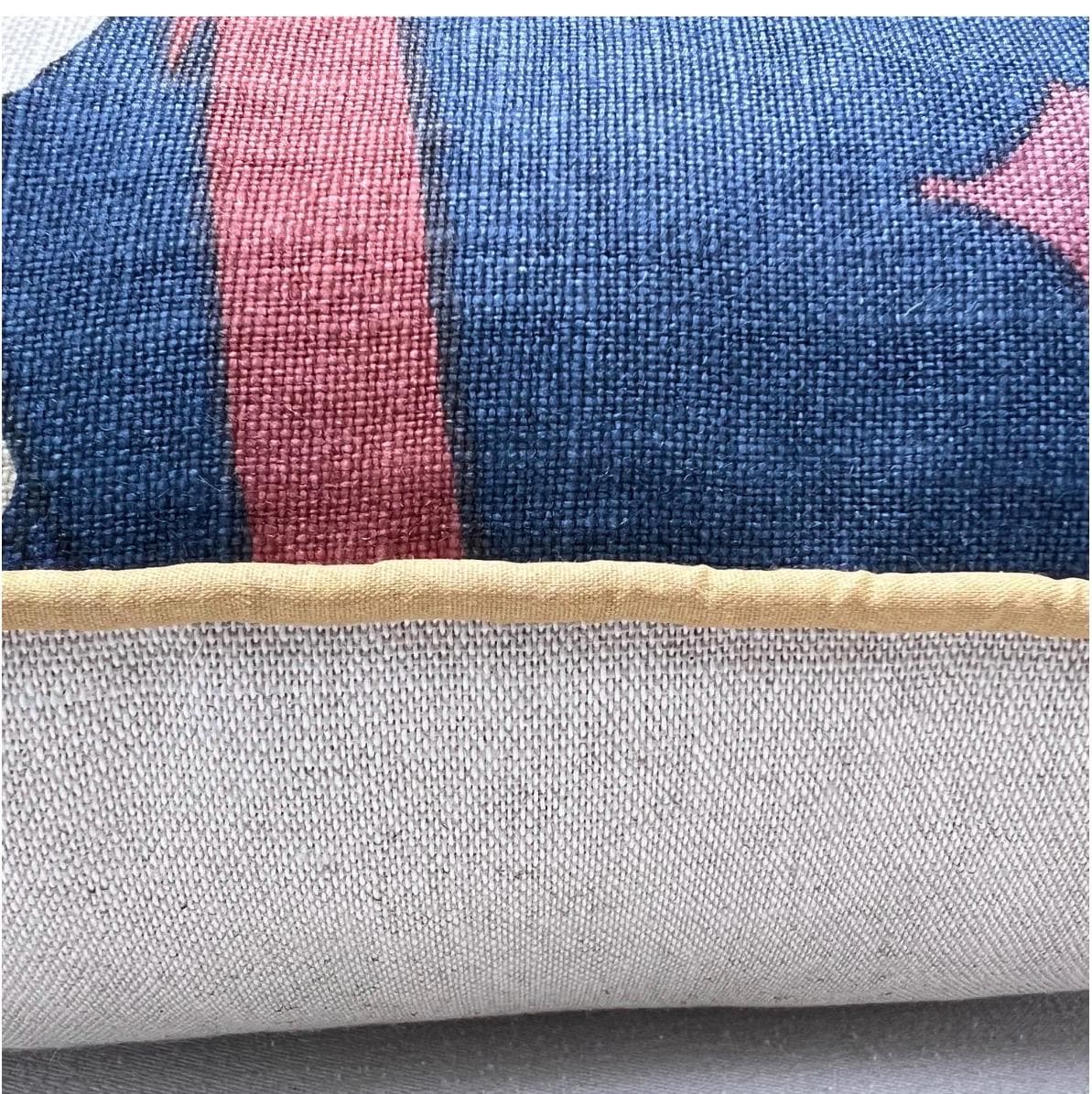 Mulberry Flying Ducks Navy Red Luxury Cushion Pillow Cover Lumbar Rectangular