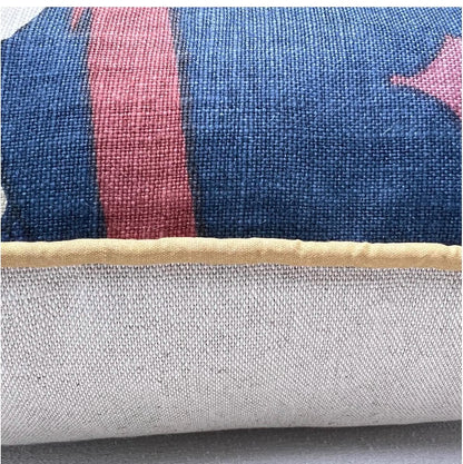 Mulberry Flying Ducks Navy Red Luxury Cushion Pillow Cover Lumbar Rectangular