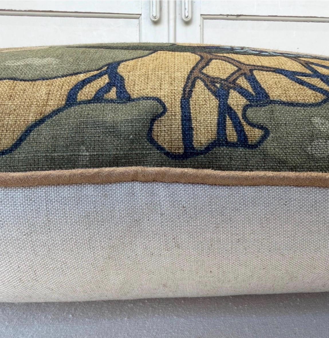 Mulberry Flying Ducks Gold Sand Luxury Designer Decorative Cushion Pillow Cover Lumbar Rectangular Cover