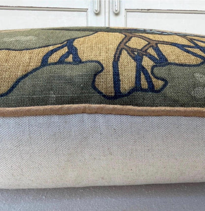 Mulberry Flying Ducks Gold Sand Luxury Designer Decorative Cushion Pillow Cover Lumbar Rectangular Cover