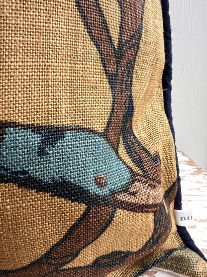 Mulberry Flying Ducks Gold Sand Luxury Designer Decorative Cushion Pillow Cover Lumbar Rectangular Cover