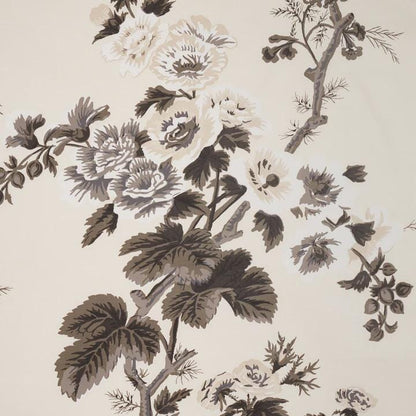 Schumacher Luxury Designer "Pyne Hollyhock" Charcoal Floral White Grey Cushion Pillow Sofa Cover