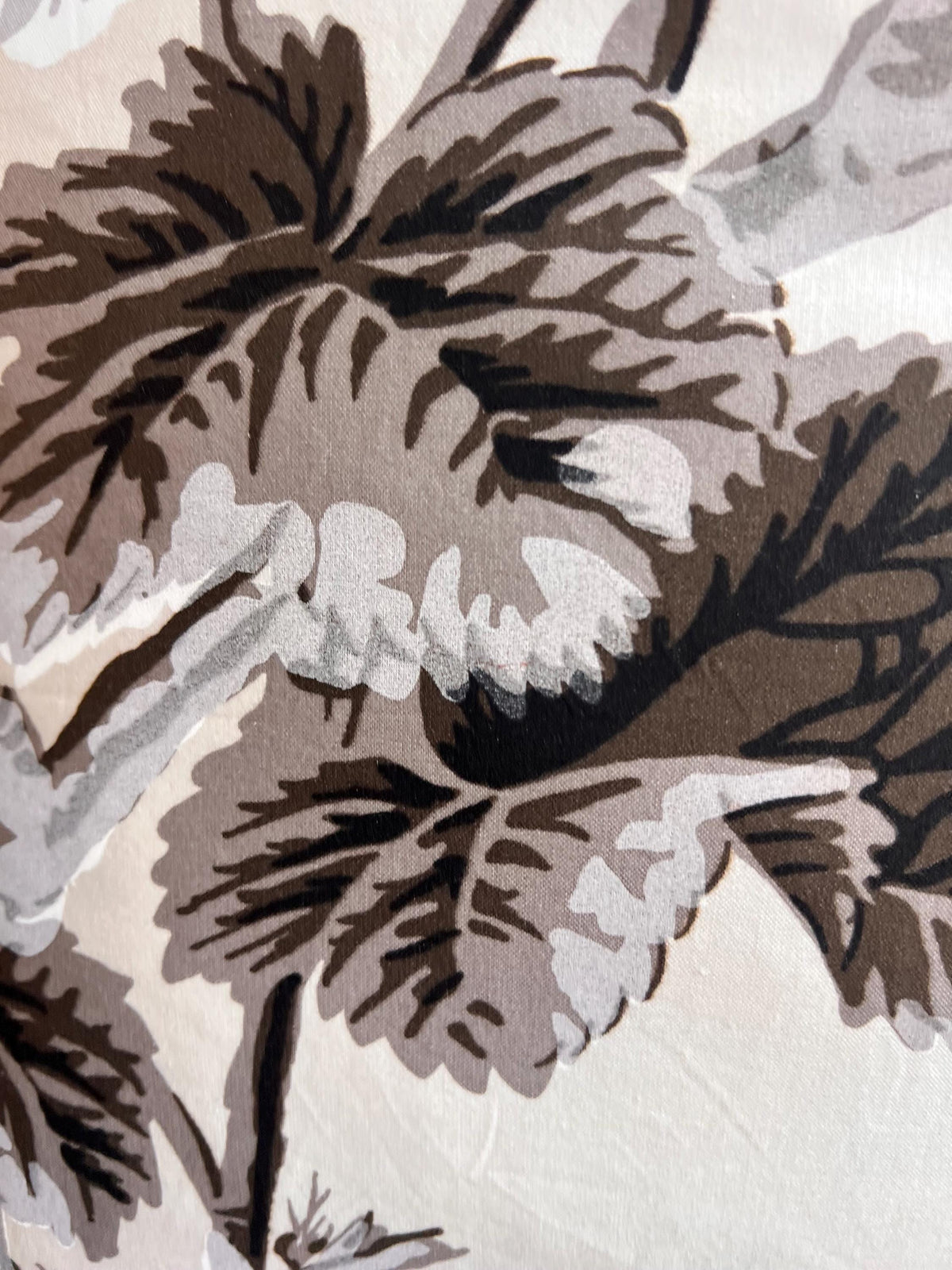 Schumacher Luxury Designer "Pyne Hollyhock" Charcoal Floral White Grey Cushion Pillow Sofa Cover