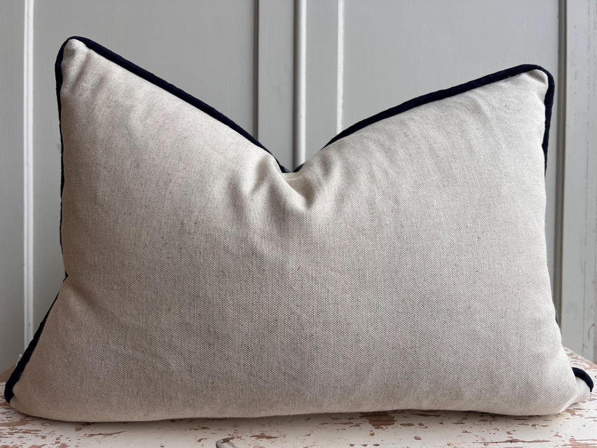Mulberry Flying Ducks Navy Red Luxury Cushion Pillow Cover Lumbar Rectangular