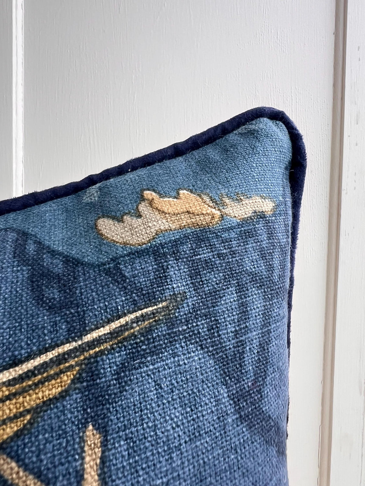 Mulberry Flying Ducks Navy Red Luxury Cushion Pillow Cover Lumbar Rectangular