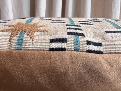 Sister Ashby Pillow Cover Afua in Walnut Colourway Starburst Blue Tan Olive Ivory Pillow Cushion Cover