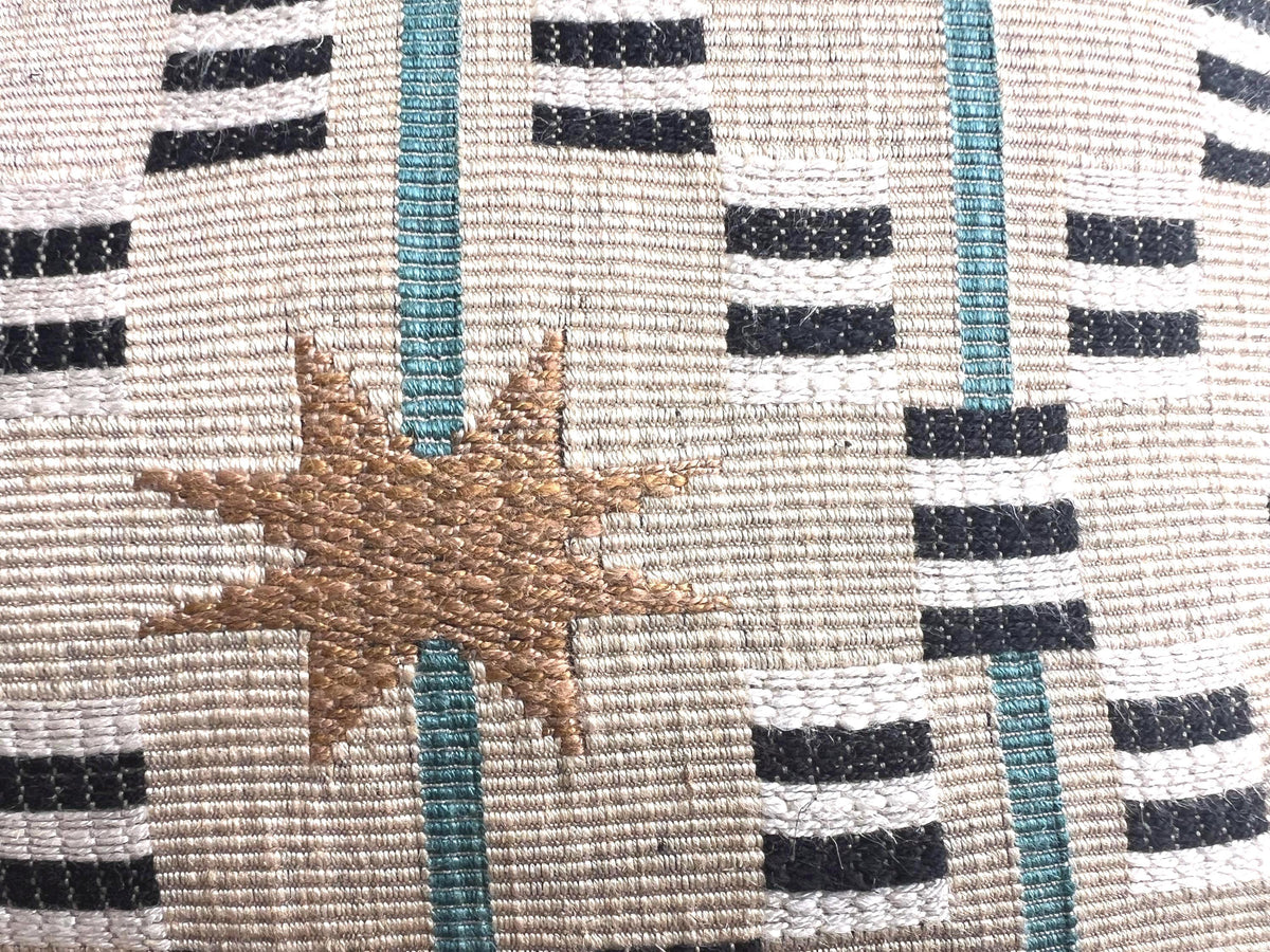 Sister Ashby Pillow Cover Afua in Walnut Colourway Starburst Blue Tan Olive Ivory Pillow Cushion Cover