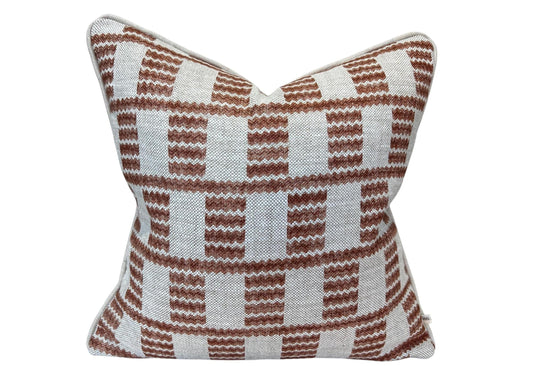 Cushions Made In Fermoie Cove Linen Luxury Designer Decorative Rust Neutral Cushion Pillow Throw Cover