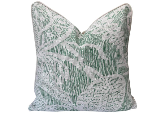 Cushions Made In Fermoie Hackford Green Linen Fabric Cushion Pillow Throw Cover