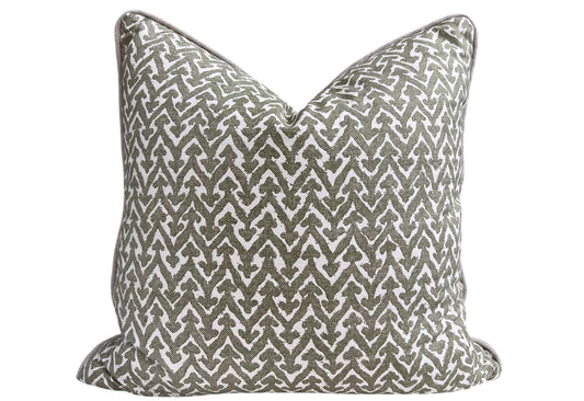 Cushions Made In Fermoie Rabanna Cotton Decorative Neutral Green Cushion Pillow Throw Cover