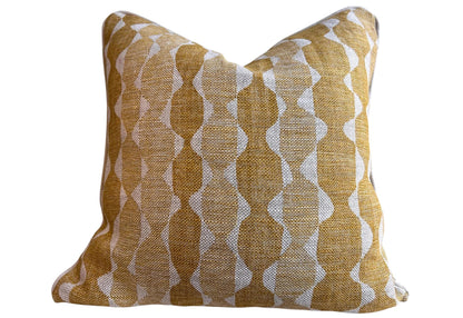 Fermoie Whittle Cushion Cover Luxury Rich Raspberry Yellow Linen Throw Pillow