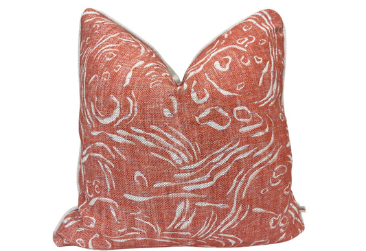 Cushions Made In Fermoie Pebble Decorative Neutral Orange Linen Cushion Pillow Throw Cover