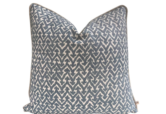Cushions Made In Fermoie Rabanna Blue Cotton Decorative Sofa Throw Pillow Cover