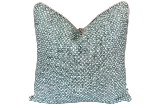 Cushions Made In Fermoie Figured Green Linen Cushion Pillow Throw Cover