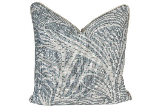 Fermoie Savernake Linen Cushion Cover: Pale Blue Luxury Pillow