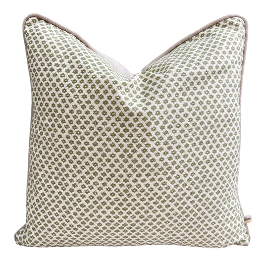 Cushions Made In Fermoie Marden Luxury Designer Decorative Green Cream Cotton Cushion Pillow Throw Cover