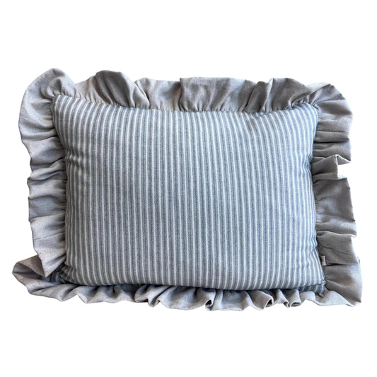 Cushions Made In Fermoie Luxury Designer Poulton Stripe Pale Soft Grey Cushion Pillow Throw Cover