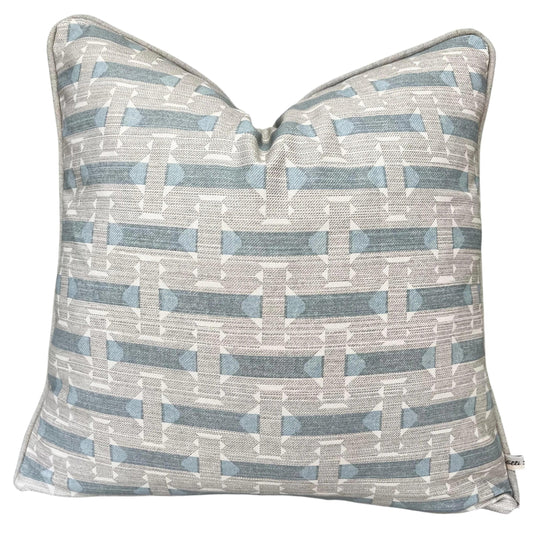 Cushions Made In Fermoie Sicily Luxury Designer Decorative Grey Blue Neutral Cotton Cushion Pillow Throw Cover