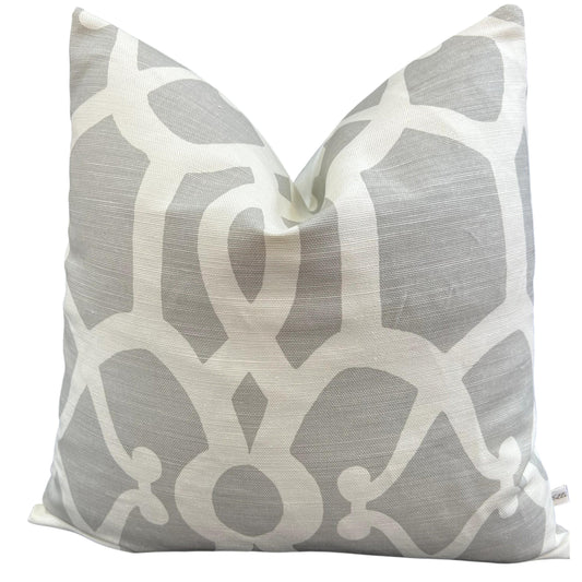 GP & J Baker Threads Zenith Luxury Designer Geometric Grey Cushion Pillow Cover