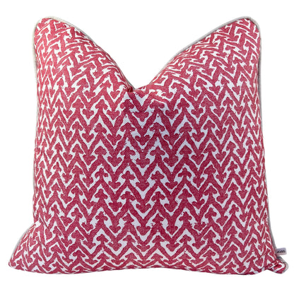 Cushions Made In Fermoie Rabanna Red Cotton Decorative Sofa Throw Pillow Cover