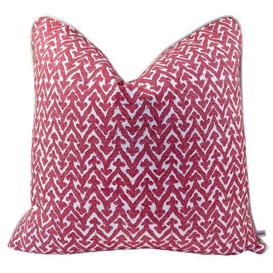 Cushions Made In Fermoie Rabanna Red Cotton Decorative Sofa Throw Pillow Cover