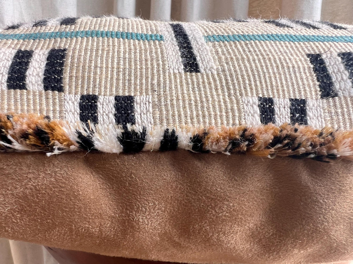 Sister Ashby Pillow Cover Afua in Walnut Colourway Starburst Blue Tan Olive Ivory Pillow Cushion Cover