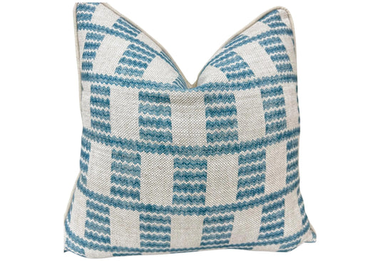 Cushions Made In Fermoie Cove Linen Luxury Designer Decorative Bright Blue Neutral Cushion Pillow Throw Cover