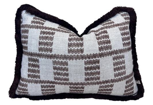 Cushions Made In Fermoie Cove Linen Luxury Designer Decorative Neutral Cushion Pillow Throw Cover Brown Chocolate