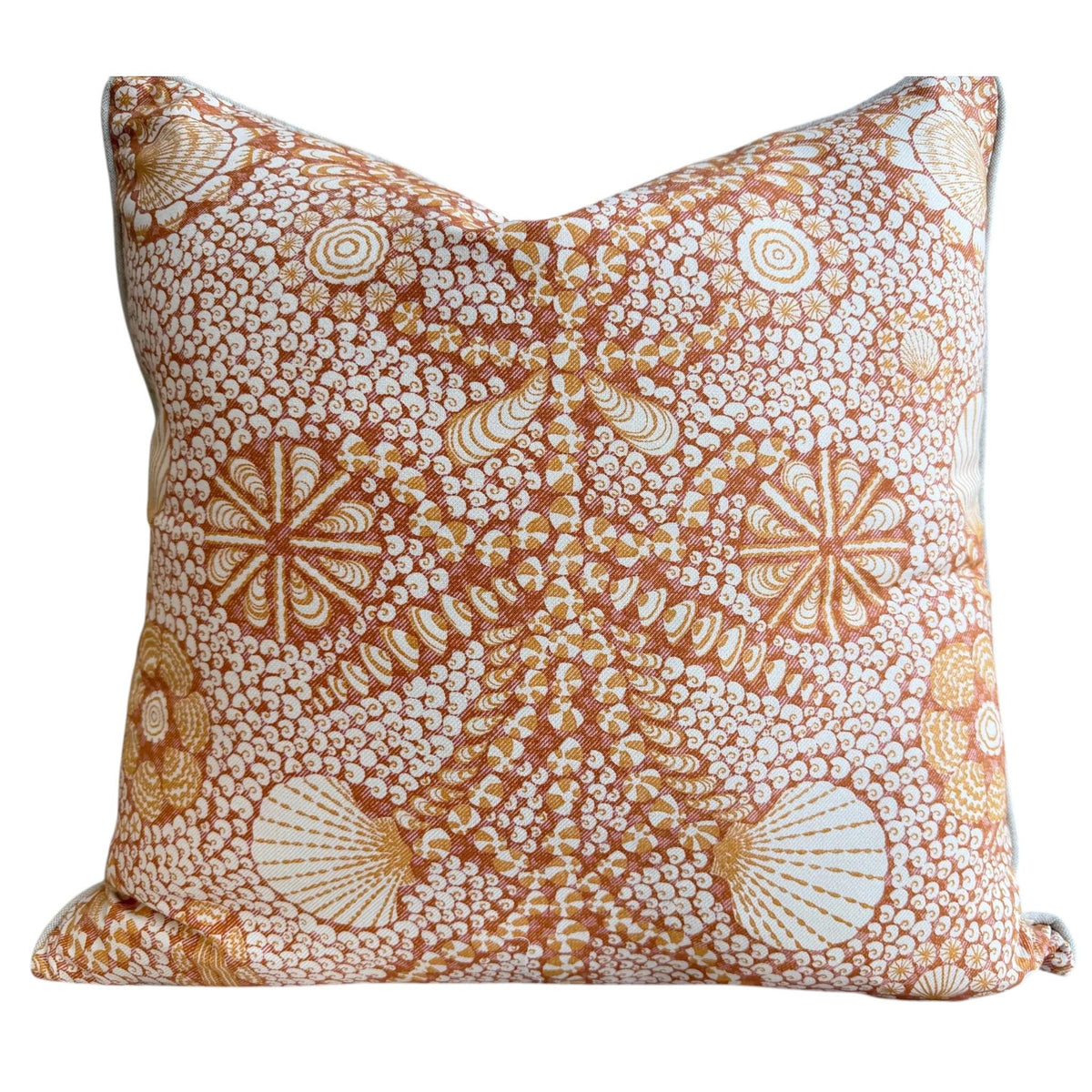 Cushions Made In Fermoie Shell Grotto Luxury Designer Decorative Beige Orange Red Cotton Cushion Pillow Throw Cover