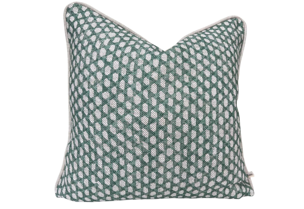 Cushions Made In Fermoie Wicker Luxury Designer Decorative Rich Green Linen Cushion Pillow Throw Cover