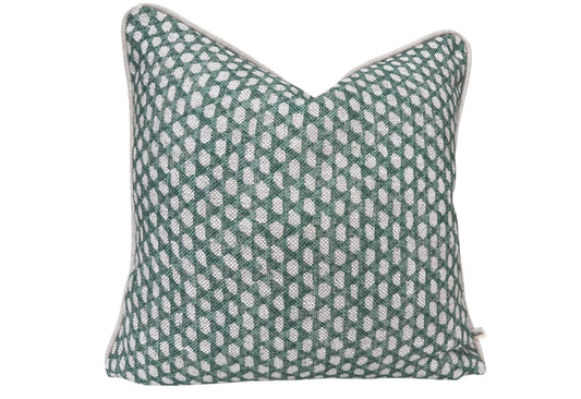 Cushions Made In Fermoie Wicker Luxury Designer Decorative Rich Green Linen Cushion Pillow Throw Cover