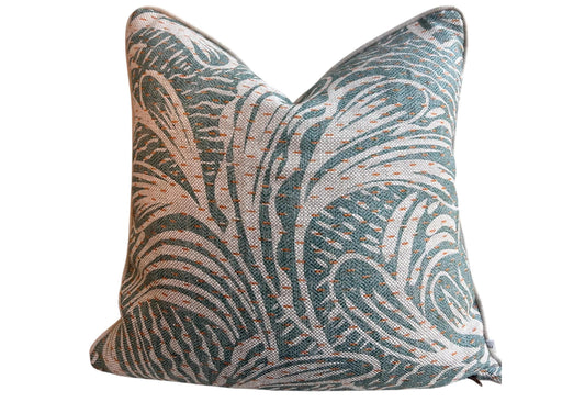 Cushions Made in Fermoie Savernake Fabric Designer Decorative Rich Green Linen Cushion Pillow Throw Cover