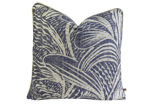 Cushions Made In Fermoie Savernake Luxury Designer Decorative Blue Linen Cushion Pillow Throw Cover