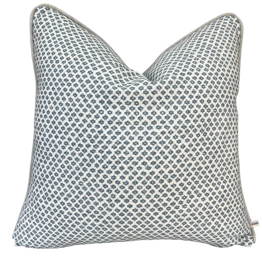 Cushions Made In Fermoie Marden Luxury Designer Decorative Blue Cream Cotton Cushion Pillow Throw Cover
