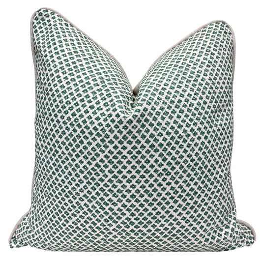 Cushions Made In Fermoie Marden Luxury Designer Decorative Green Cream Cotton Cushion Pillow Throw Cover