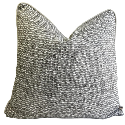 Cushions Made In Fermoie Popple Luxury Designer Decorative Grey Neutral Linen Cushion Pillow Throw Cover