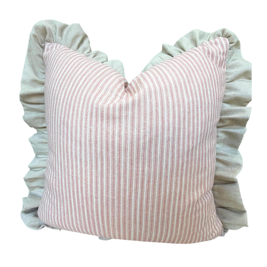 Cushions Made In Fermoie Luxury Designer Poulton Stripe Light Pink Cushion Pillow Throw Cover