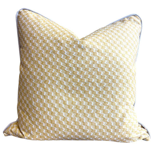 Cushions Made In Fermoie Ruffle Yellow Beige Cotton Decorative Sofa Pillow Cover