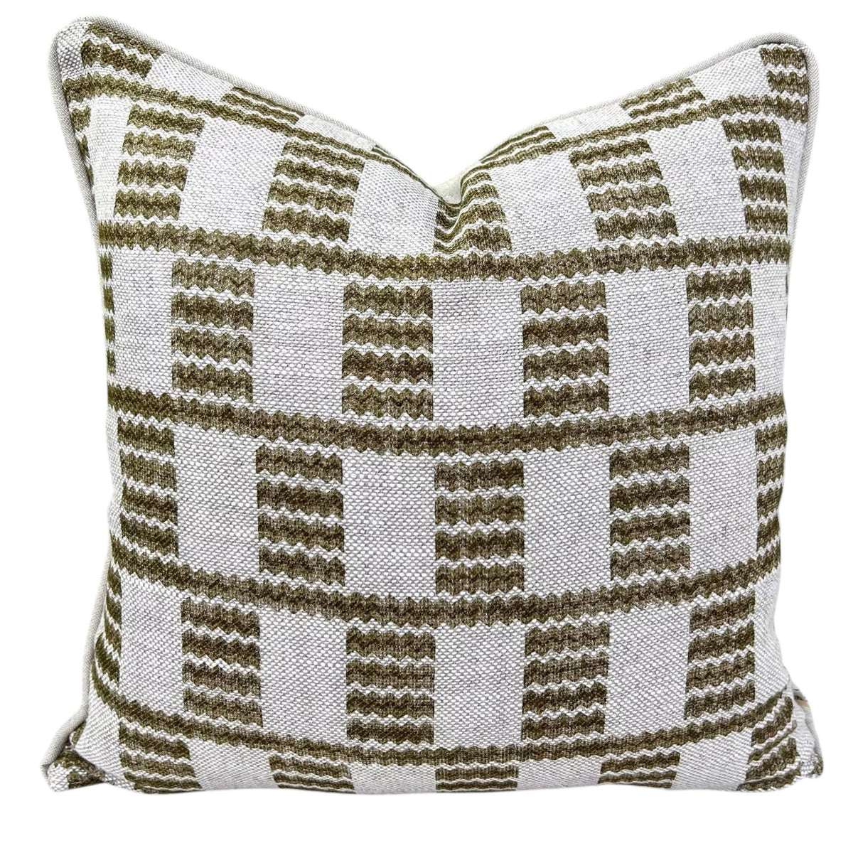 Cushions Made In Fermoie Cove Linen Luxury Designer Decorative Olive Green Neutral Cushion Pillow Throw Cover