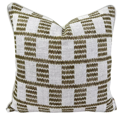 Cushions Made In Fermoie Cove Linen Luxury Designer Decorative Olive Green Neutral Cushion Pillow Throw Cover