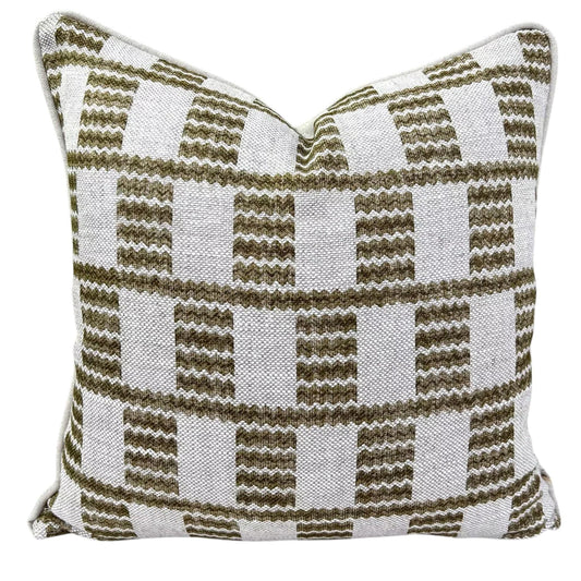 Cushions Made In Fermoie Cove Linen Luxury Designer Decorative Olive Green Neutral Cushion Pillow Throw Cover