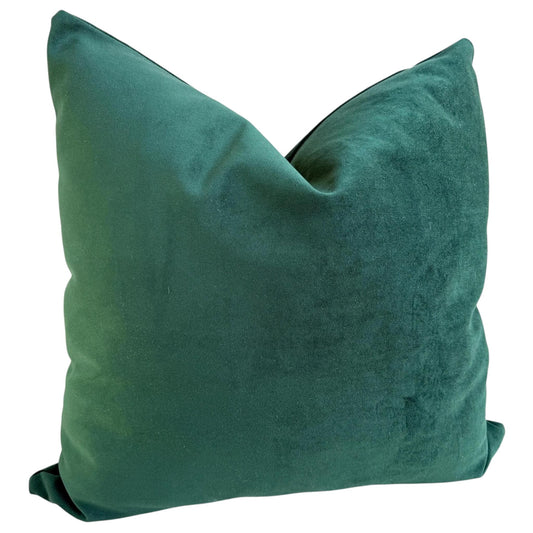 Luxury Italian Forest Fir Green Plain Velvet Cushion Pillow Sofa Cover