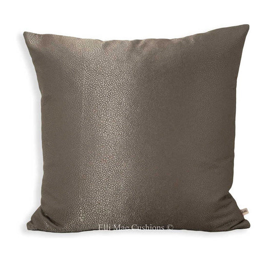 Lorca Dragon Luxury Designer Cushion Cover Faux Sharkskin Pewter Pillow