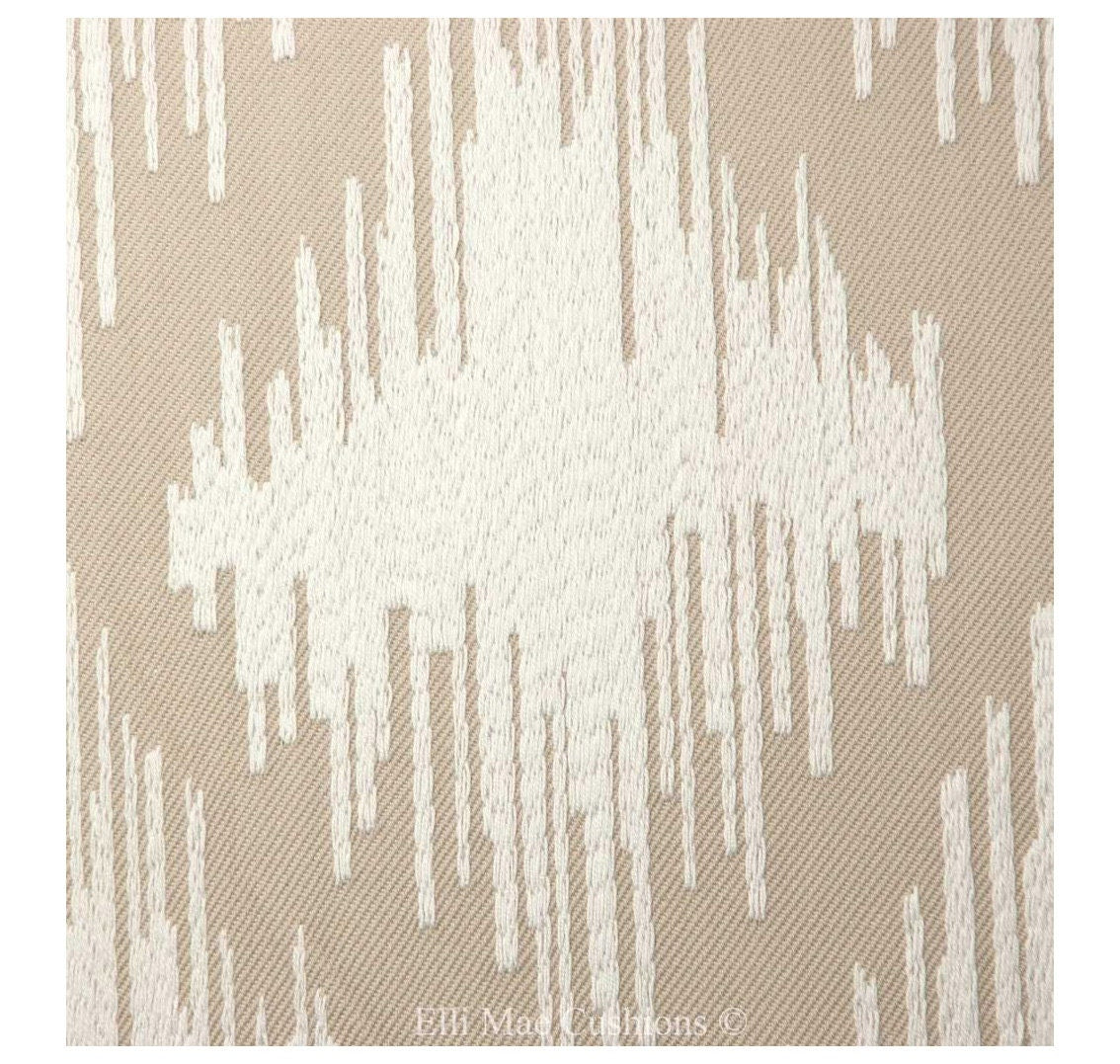 Clarke & Clarke Laguna Designer Geometric Beige White Cushion Pillow Cover